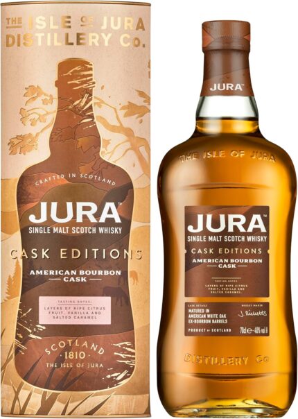 Jura Bourbon Cask Single Malt Scotch Whisky 70cl with tube