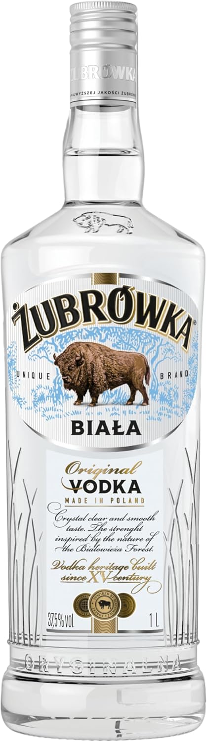 Żubrówka Biała Vodka 1 litre bottle