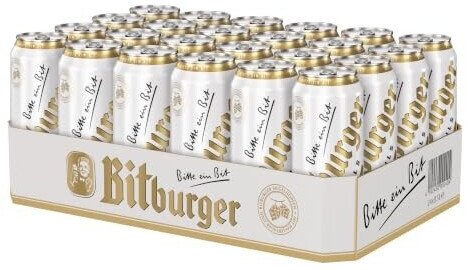 Bitburger Premium Pils, Tray mit 24 Dosen à 0,5 Liter